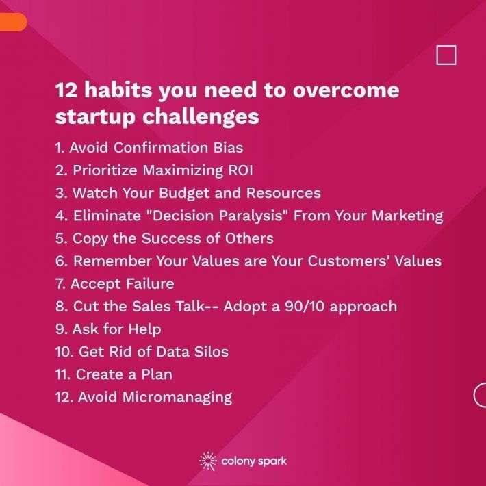 12 habits you need to overcome startup challenges.